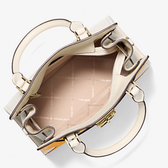 MICHAEL KORS Hamilton Small Two-Tone Satchel GOLDEN ROD MULTI color - Picture 8 of 16